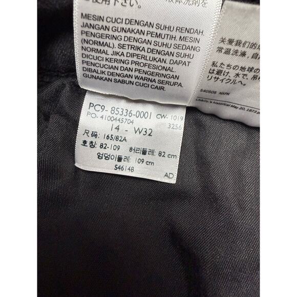 Levis Jeans Size 14 Classic Crop Black Faded Stud Ankle Accent Stretch B147 - Picture 8 of 16